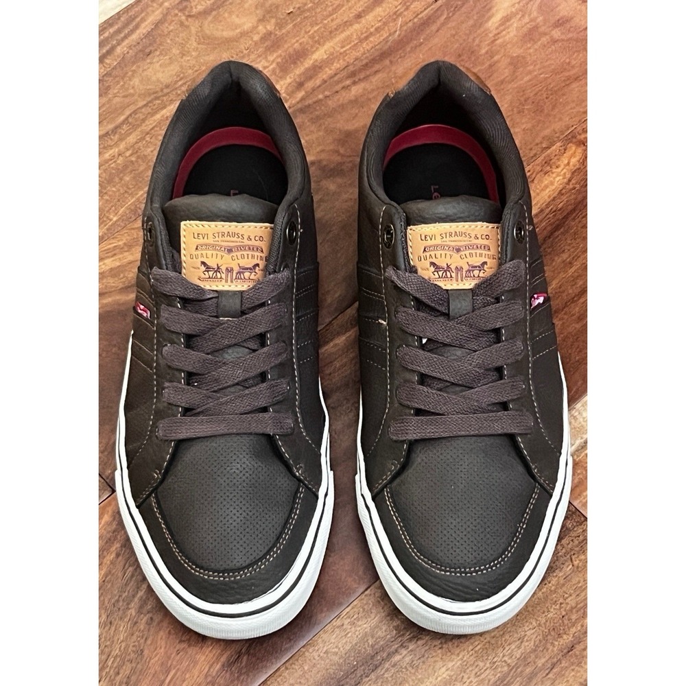 Levi's Men's 8.5 Brown Low Top Sneakers Lace Up Casual Shoes 51930109B
